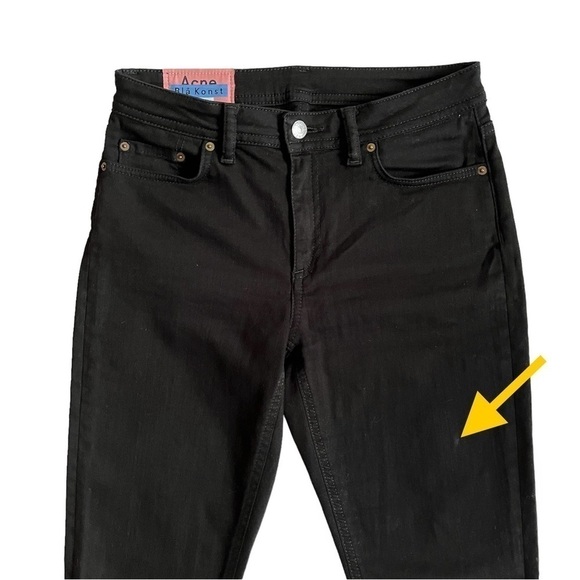 ACNE Studios Climb Jeans Skinny Ankle Crop in Stay Black 28 - Picture 5 of 17